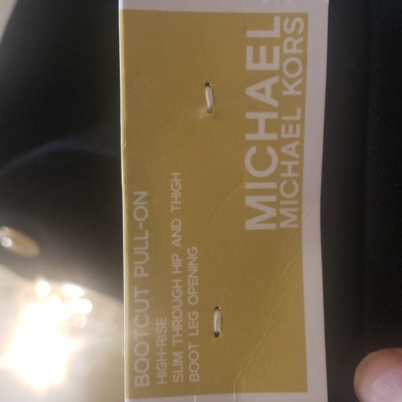 Nwt Michael Kors large pull on black pants straight legs - Picture 10 of 12